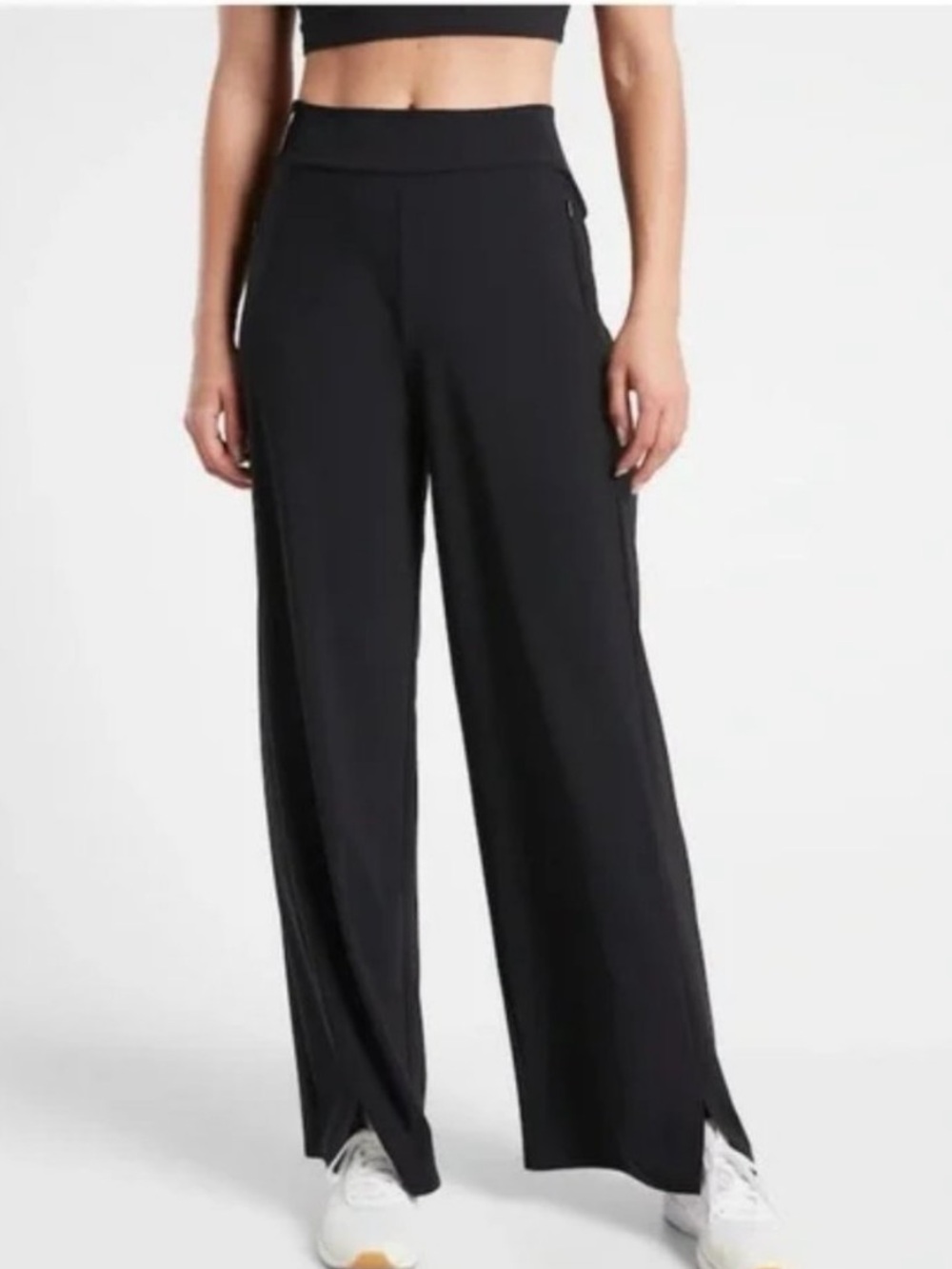 Athleta Cosmic Wide Leg Pants in Black Size 12